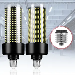 120W LED Corn Light E39+E27 Threaded Recessed Bulb with Protective Cover AC100~277V Indoor Warehouse Factory Bright Energy Saving Candle Lamp 100W Living Room Study Storageroom Basement Garage No Flicker Eye Protection Safety Commercial Lighting 220V/110V