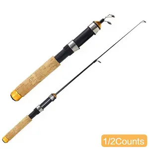 Mini Retractable Fishing Rod, Portable Ice Fishing Rod, Outdoor Fishing Accessories for Fishing Enthusiasts
