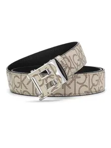 Men's Luxury Hollow B Buckle Belt, Adjustable Monogram Plaid Waist Strap, PVC Leather, Casual & Business, All Seasons, Letter Design Belt, Stylish Belts