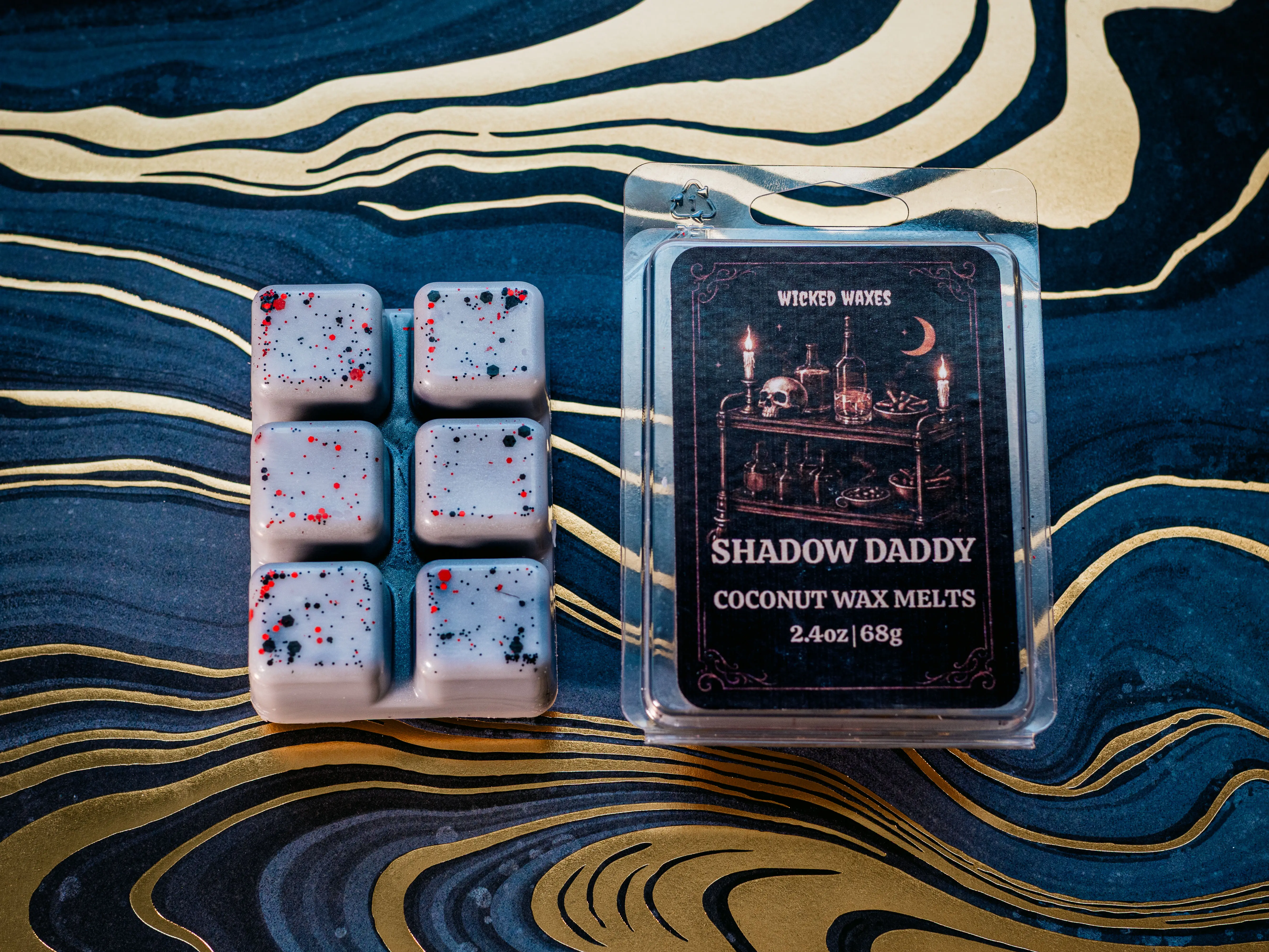 Shadow Daddy Coconut Wax Melts | Masculine Wax Melt | Fresh Cologne Scent | Men's Fragrance Wax Melts | Gothic Home Fragrance