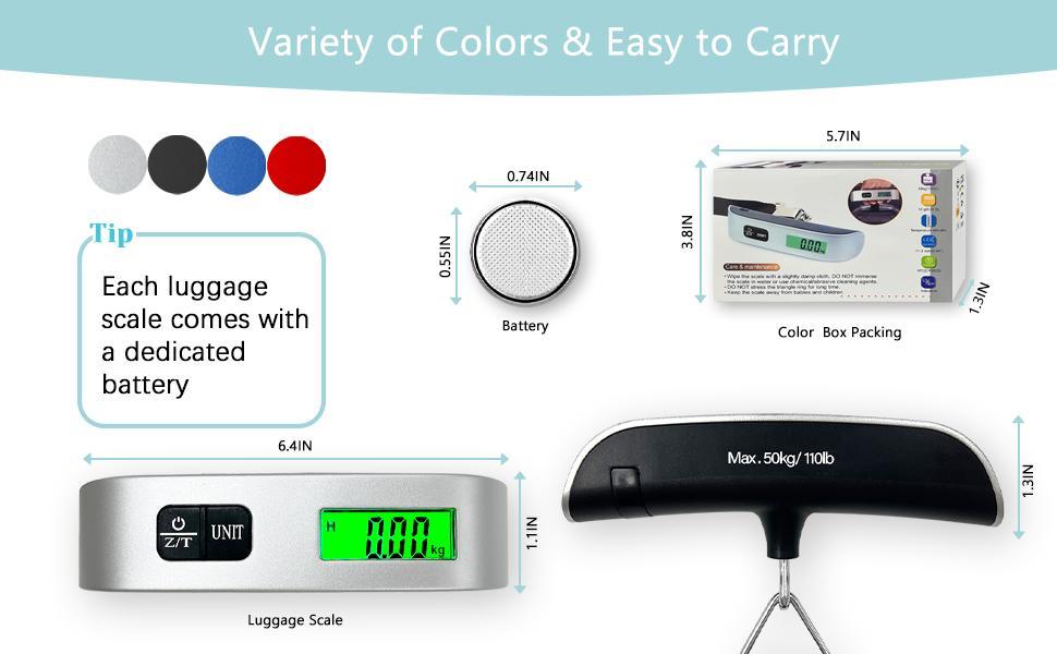 PQRQP Portable Digital Luggage Scale, Pet Scale for Accurate Weighing, 110lbs Hanging Baggage Scale with Backlit LCD Display, Portable Suitcase Weighing Scale, Travel Luggage Weight Scale with Hook, Strong Straps for Travelers PQRQP Portable Digital Luggage Scale, Pet Scale for Accurate Weighing, 110lbs Hanging Baggage Scale with Backlit LCD Display, Portable Suitcase Weighing Scale, Travel Luggage Weight Scale with Hook, Strong Straps for Travelers