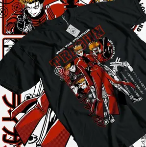 Trigun T-Shirt Vash The Stampede Moon Funny Manga Japanese Anime Gift Shirt, Gift For Fans