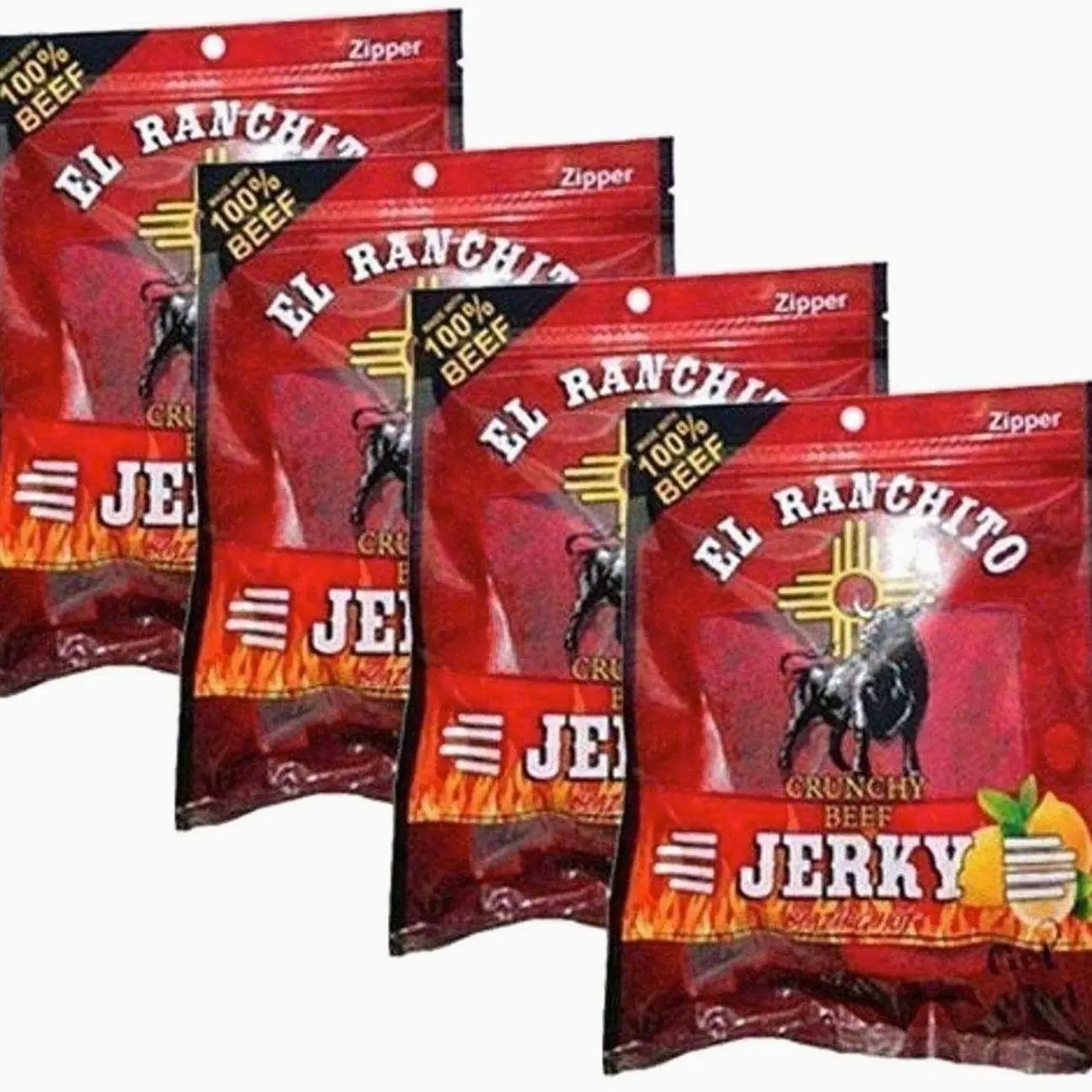 Blazing Hot El Ranchito Crunchy Beef Jerky Net Wt. 2 oz