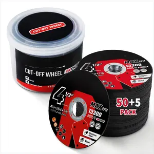 Cut Off Wheels 55 Pack, 4 1/2 Inch Cut-Off Wheel, 4.5" x .045" x 7/8" Metal & Stainless Steel Cutting Wheel for Angle Grinder, Ultra Thin Cutting Discs (4-1/2 x .045 x 7/8 inch Grinder Wheel)