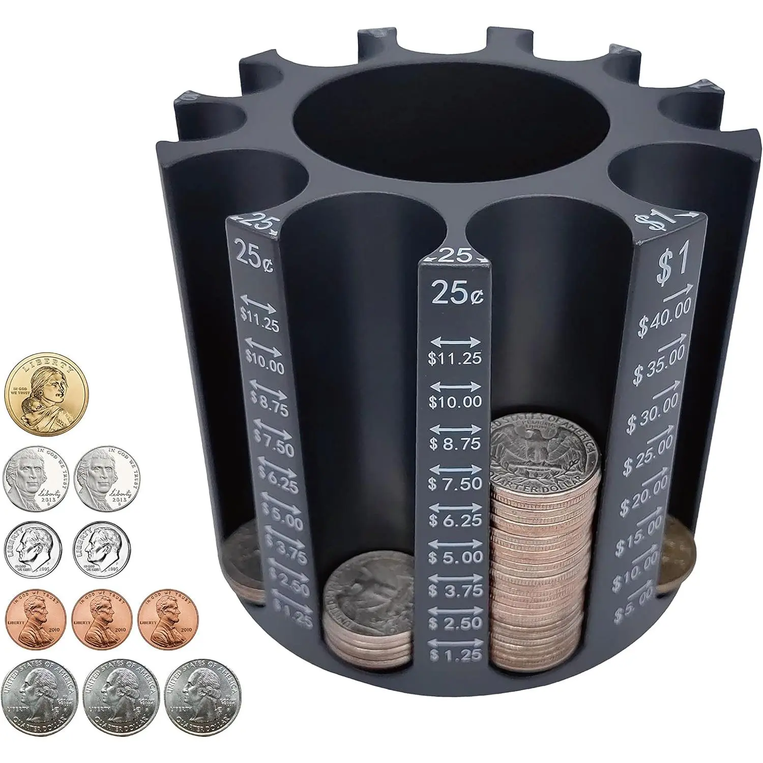 Counter Change Sorter|Pen & Pencil Holder as Desk Organizer|Piggy  for Adults & |  & Wrappers store 500 count|Creative Gifts for  & Family|Easy to use