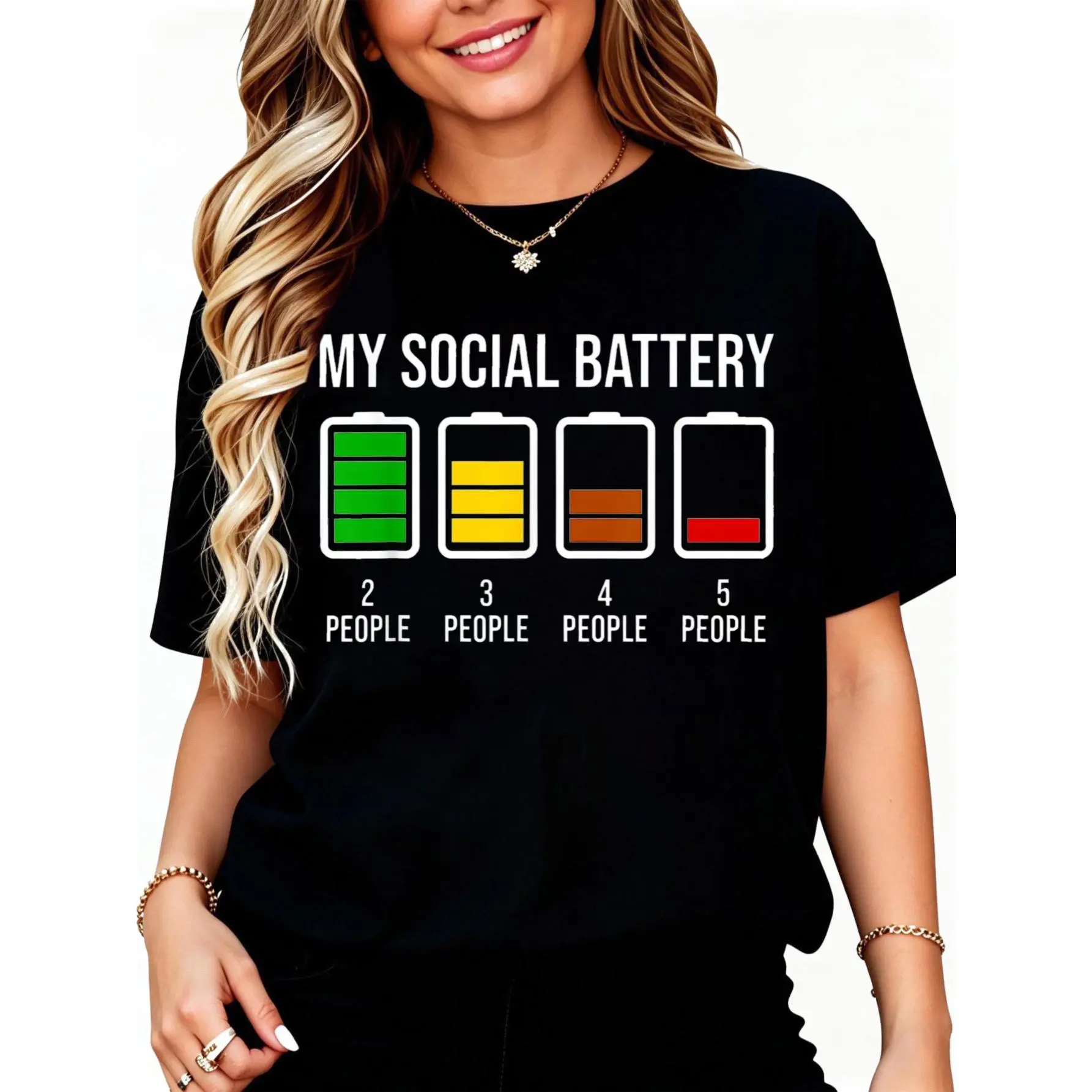 My Social Battery - Funny Introverted Low Energy Antisocial T-Shirt