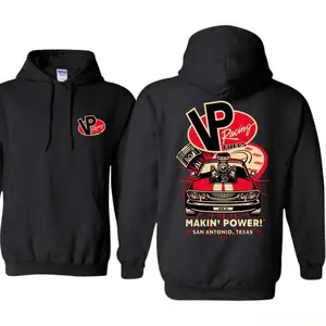 VP Racing Fuels Hoodie - Vintage Car Graphic with Bold Racing Engine Design, Perfect for Car Enthusiasts. Menswear Sweatshirts Tops