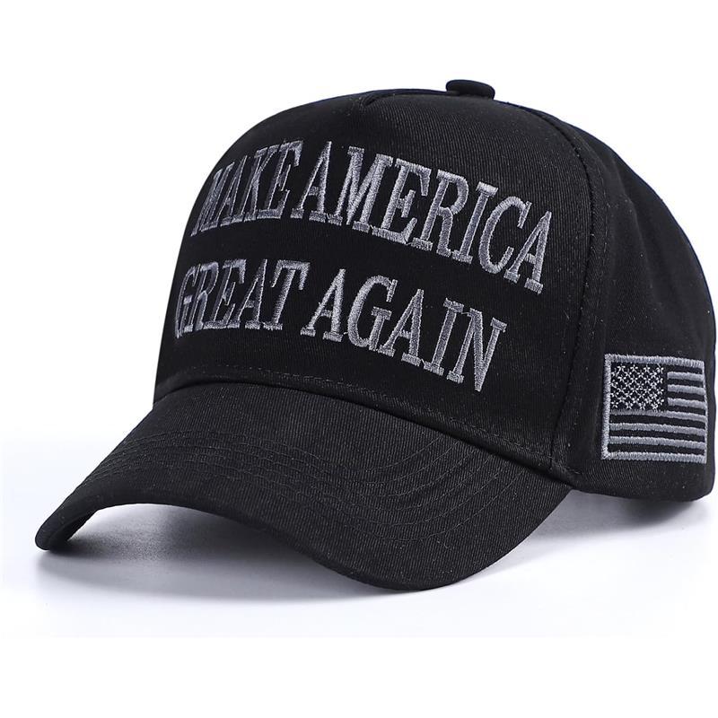 Trump 2024 45-47 Dark MAGA Trucker Hat Make America Great Again Slogan with USA Flag Adjustable Baseball Cap Mesh Snap