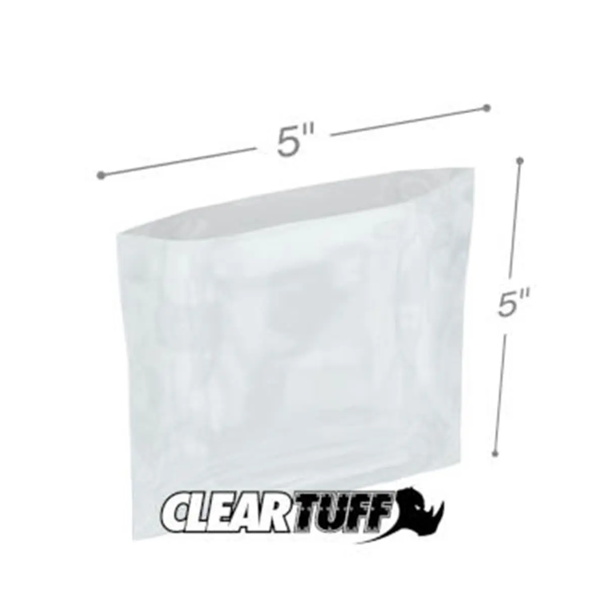 212 MAIN Lightweight Multifunctional Recyclable Flat Top LDPE Plastic Trash Bags, 5x5 in, 0.001 Gauge, Case of 1000 Pcs