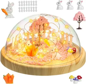 Make Your Own Night Light, Rabbit DIY Kits for Girls Creative Magic Night Light USB Upgrade Edition Bunny Toys, Arts and Crafts Lamp Project for Girls, Gifts for 4 5 6 7 8 9 10 Year Old Girl
