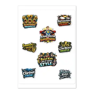 8 Band Humor Section Sticker sheet