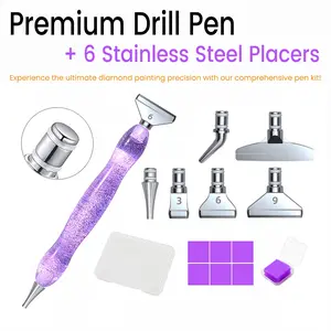14pcs Metal Tips Diamond Painting Pen Kits | Diamond Art Accessories Tool | DIY Craft | Comfort Grip and Faster Drilling