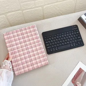 Book-Style Keyboard Tablet Case with Pen Slot, Compatible with iPad 10/11, iPad Pro 11/12.9/13 Inch, Detachable Keyboard, Shockproof and Bend-Resistant