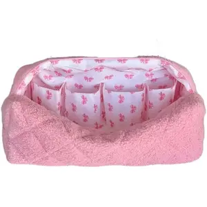 Sherpa Travel Bag for Hair Tools&Attachments–Compatible with Dyson Airwrap,Shark, Travel Storage Bag, Portable Travel case Organizer,multifaction Large Pink Cosmetic Bag with Pockets, Pink, Casual