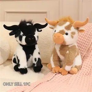 Realistic cow plush toy, perfect for birthdays, Mother's Day, room decor, graduations, weddings, and Christmas.