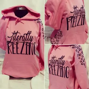 Literally Freezing, custom distressed hoodie t- shirt