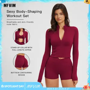 MFVIM Women's Sports Two-Piece Set ImpactCompression Outdoor Fitness Running ActivewearVersatile Everyday Workout High Waist Butt Lifting YogaPants