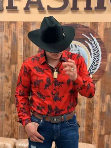 Men western shit Red Men western shit Red