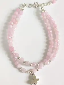 Rose Quartz Bracelet/ 925 sterling silver/ Handmade in Mexico