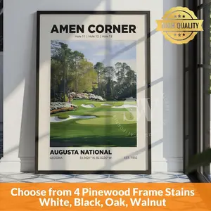 Amen Corner, Augusta Golf Club Poster Wall Art, Golfing Course  Print, Golfer Gifts, Golf Club Décor - NO FRAME