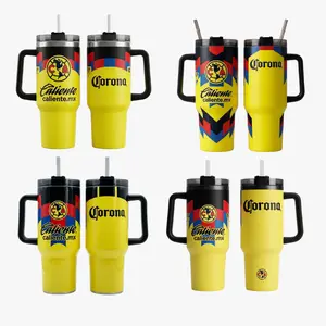Mexico Football Supporter Tumbler 40oz 20oz With Handle Travel Mug National Team Style Drinkware Gift for Soccer Fans
