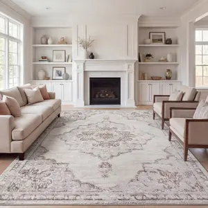 JONATHAN Y Alhambra Ornate Medallion Modern Area Rug; for Living Room, Kitchen, Bedroom, Dining Room, Office