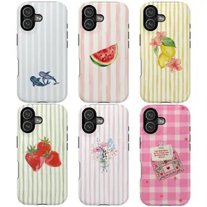 Aesthetic Watercolor Fruit & Floral Phone Case Collection |   Cute Strawberry, Lemon, Watermelon Design |   Inspirational "Be Brave" Quote Cover |   Pastel Striped Girly Accessories for iPhone 17 16 15 14 13 12 11 Pro Max Plus & Samsung Galaxy S26 S25 S24