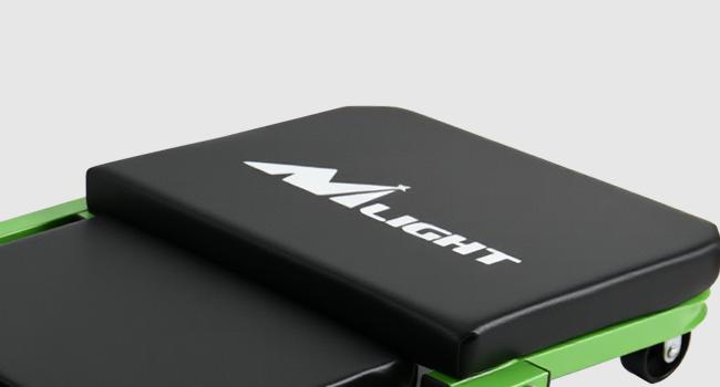 Nilight 36" Z Creeper - 2-in-1 Rolling Folding Car Seat, 36 inches Adjustable Roller Garage Chair Lay Down or Sit, 330LBS Capacity, Green Black