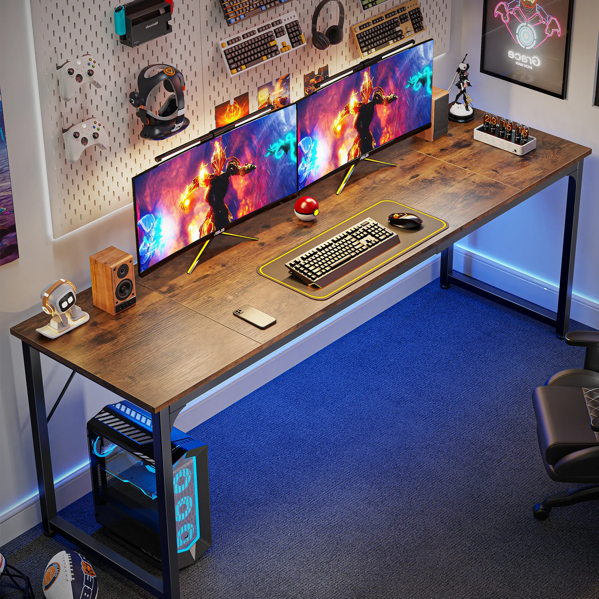 80 Inch Rustic Brown