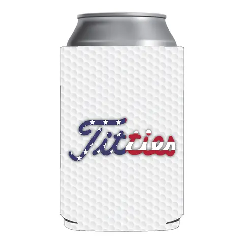 I Love Titties Golf Beer Can sleeve beer Can Cup Drink Drinkware Holder Mug Tumbler Bottles Golf Trip Golfer Golfing Gift Portable Beach Cup Holder Accessory Party