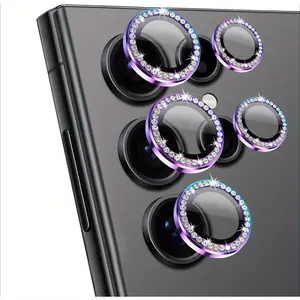 1 Pack for Samsung Galaxy S25 Ultra S26/S26 Plus/S26 UltraCamera Lens Protector, Tempered Glass Lens Protector Aluminum Alloy Ring Anti Scratch Decorative Camera Cover Fit for Samsung Galaxy S24 Ultra S26/S26 Plus/S26, Accessories