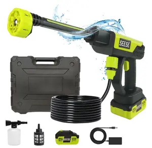 SEESE Cordless Pressure Washer and Single Port Charger Base, Bottle Portable Washer for Car,Home Cleaning & Garden Watering