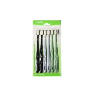 6 Pack Extra Soft Toothbrushes for Sensitive Teeth with Thin Bristles and Thumb Grip - Comfort, Gentle