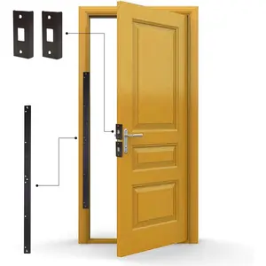 Door Armor Mini 3-Piece Door Security Kit USA Anti-Kick-in Jamb Shield & 2 Mini Shields Aged Bronze Home Security