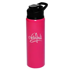 25oz Aluminum Sports Water Bottle Travel Volleyball Calligraphy-