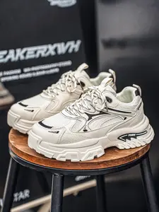 Men's Dad Shoes All-Season Mesh Breathable Thick Sole Casual Sports Shoes, Comfortable and Stylish Footwear for Everyday Wear Sneaker, Lace Up Trainers