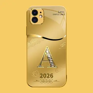 Suitable for [iPhone 11] high-end phone case🤩，choose from 26 letters of the English alphabet, each with an exquisite auspicious cloud pattern to bring you good luck YM99