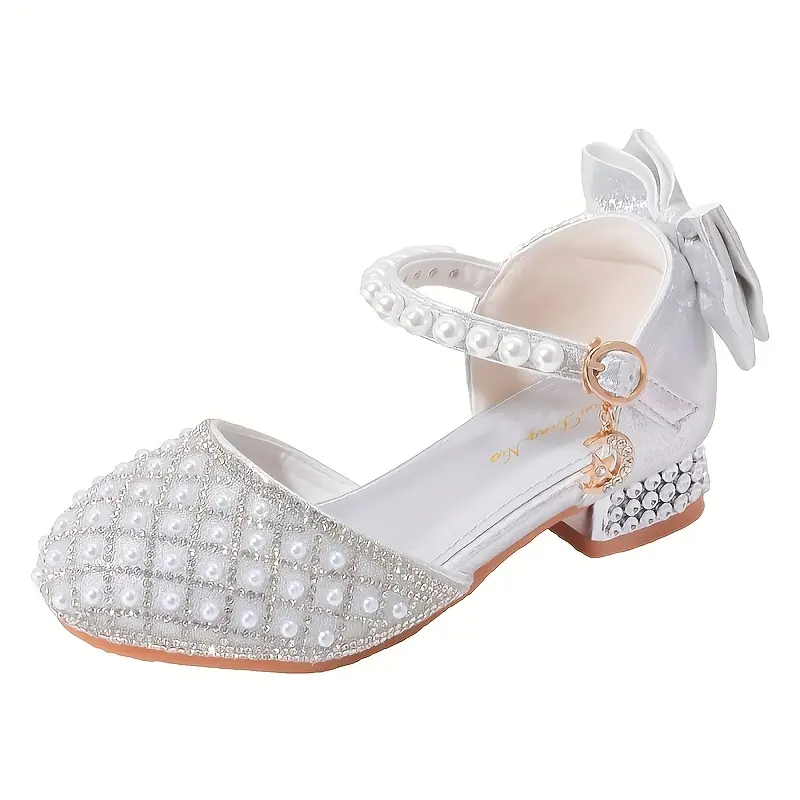 The Shoes Include Sparkling Princess Shoes And Sequin Party Shoes with Shiny Bow High Heels for Weddings, Parties, And Birthday Dresses