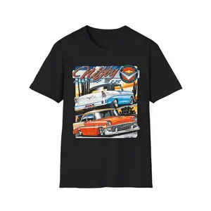 Nifty Fifty Six Tee - Vintage Car Lover Gift, Retro Chevrolet Graphic Tee, Classic Car Enthusiast Shirt, 56 bel air, Him Her