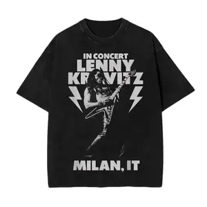 Lenny Kravitz Concert Graphic Tee, Milan Live Performance Shirt, Vintage Rock Music Apparel, Unisex Menswear Womenswear Top, Iconic 90s Concert Style