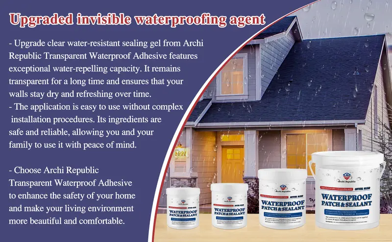 Product Introduction of Archi Republic Clear Waterproofer - Highly effective waterproofing coating that protects your building from water, long lasting and easy to use on a wide range of surfaces. 7