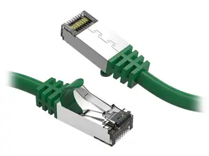 Nippon Labs Cat8 RJ45 10ft Ethernet Patch Internet Network LAN Cable, In/Outdoor, 26AWG, Shielded Latest 40Gbps 2000MHz, Weatherproof S/ftP -in Wall, Outdoor for Gaming/Router/Modem/PC/Switch (Green)