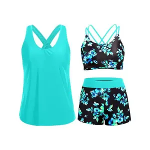 Women's 3 Piece Tank Bikini Set Y2K Fashion Vacation Swimsuit