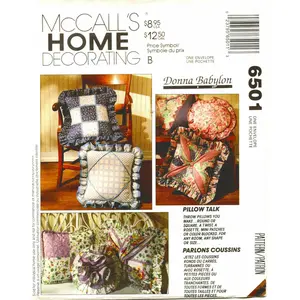 McCall's 6501 Home Decorating Sewing Pattern Pillow Talk by Donna Babylon Uncut