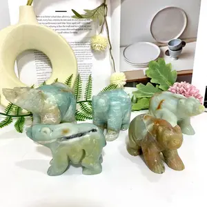 Carribean Calcit Animals Crystal Elephant Penguin Bear Healing Stone Stochastic 1 Count From IG Crystal