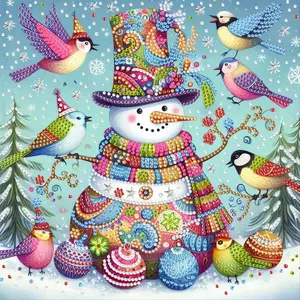 5D DIY Diamond Painting Kit, Winter Joy Quail Crystal Art Set, Unframed Wall & Table Decor, Perfect Handmade Gifts for Holidays & Birthdays