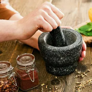 Resin mortar and pestle set, garlic spice and herb mortar and pestle set for grinding machine, mini garlic grinding tool that is easy to clean, cooking tool suppliesAB10TitanFix