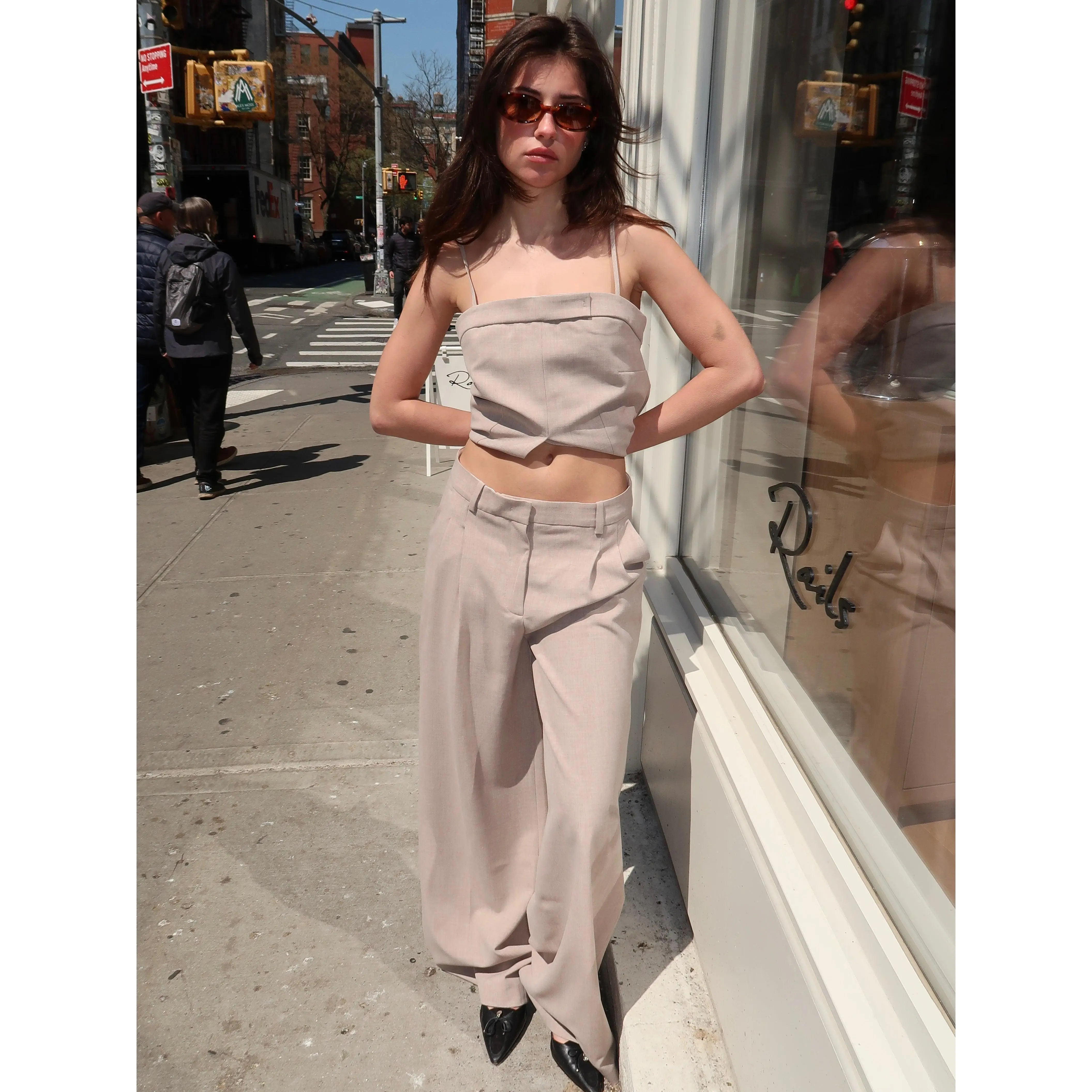 Pisano Pants in Beige Melange