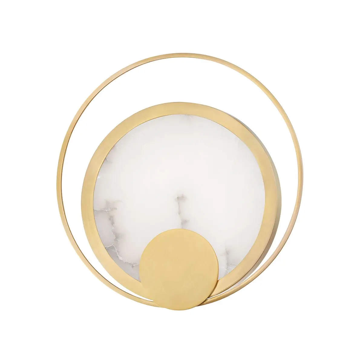 Coil Sconce - Elegant Alabaster Shade with Edge-Lit LEDs