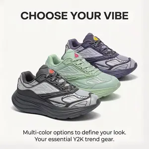 Women's Y2K Retro Chunky Sneakers, Platform Cushion Breathable Mesh Running Shoes, Non-Slip Fashion Casual Walking Shoes